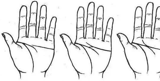 男人假断掌手相图解:假断掌的人,其感情线与头脑线虽然曾经重叠