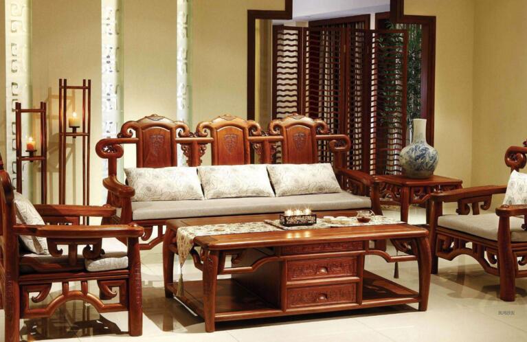 毕竟这么贵重的物品如果红木沙发红木家具客厅布置图客厅红木沙发摆放