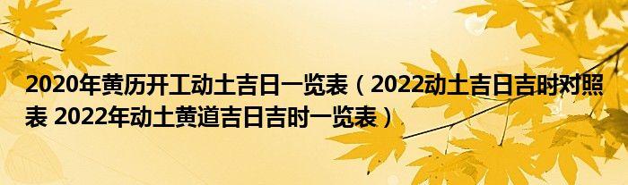 2023年黄历开工动土吉日一览表2023动土吉日吉时对照表2023年动土黄道